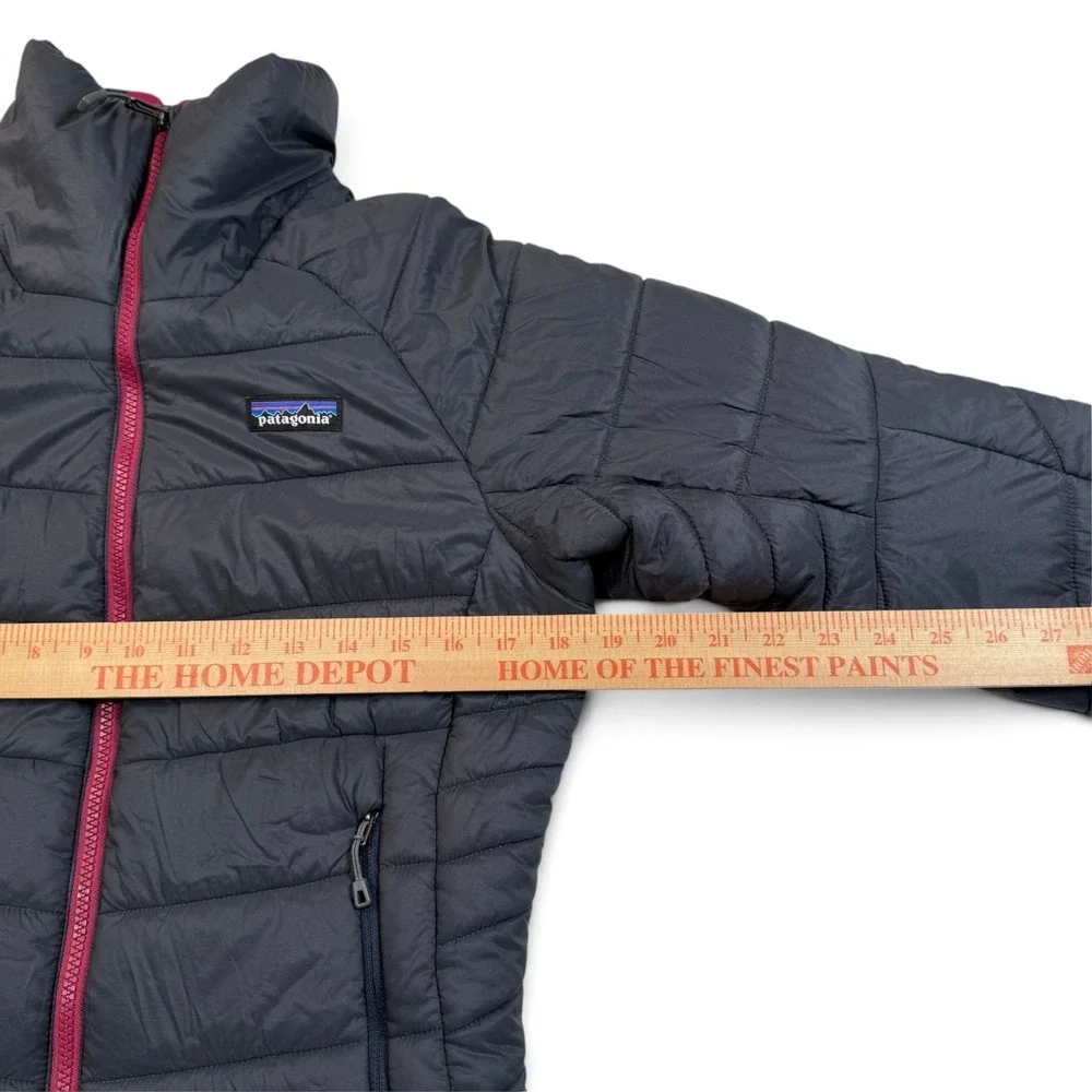 Patagonia Hyper Puff Jacket Womens Small Forge Gray Magenta Puffer 84405